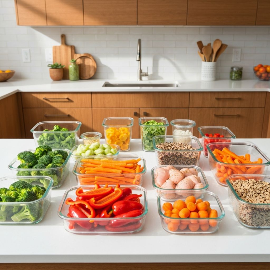 Organized meal preparation schedule
